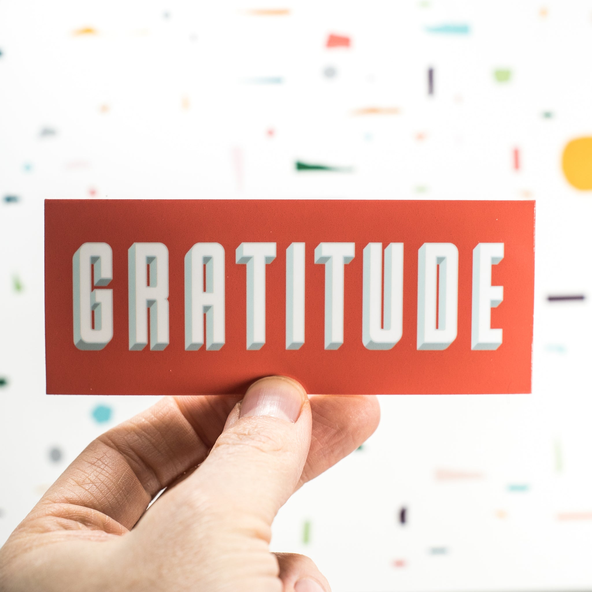 Gratitude Vinyl Sticker