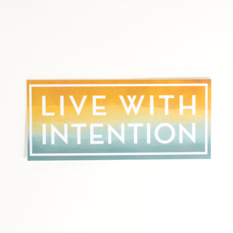 Live with Intention Vinyl Sticker
