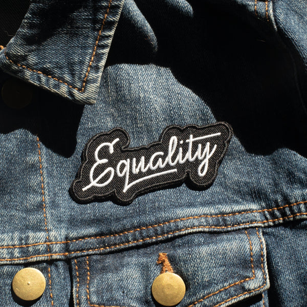 Equality embroidered iron on or sew on patch for activism and equal rights