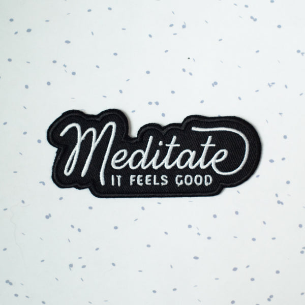 Meditate embroidered patch makes the perfect meditation gift