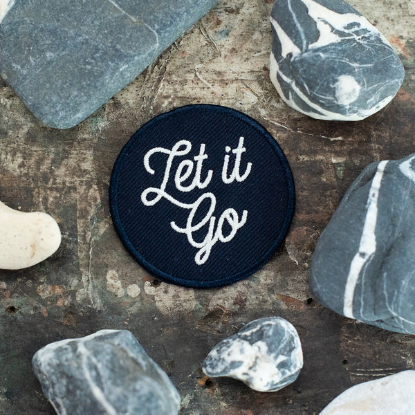 Let it go inspirational embroidered iron on patch