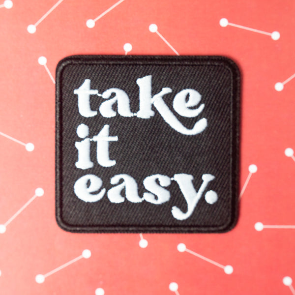 Take it easy vintage cool embroidered patch for jackets or backpacks