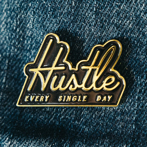 Hustle enamel pin makes a great motivational gift for someone you want to inspire