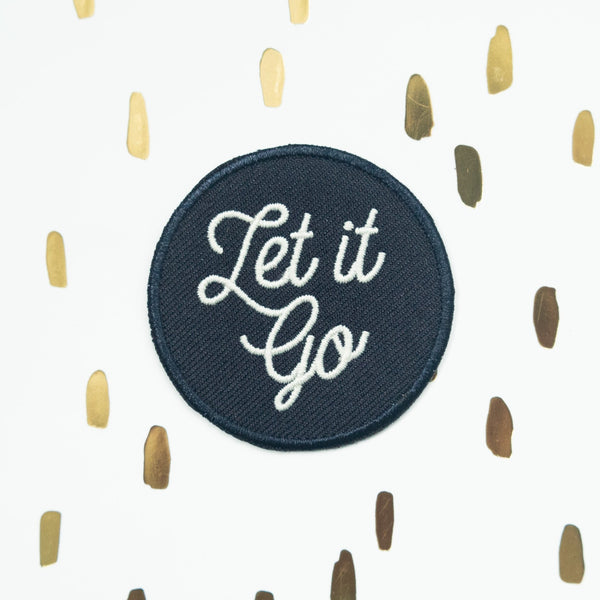 Let it Go embroidered iron-on jean jacket patch