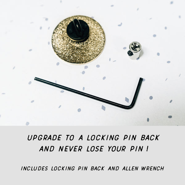 Not all who wander enamel pin with optional locking pin back