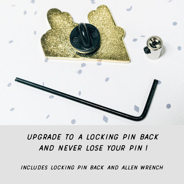 Hustle enamel pin optional locking lapel pin back