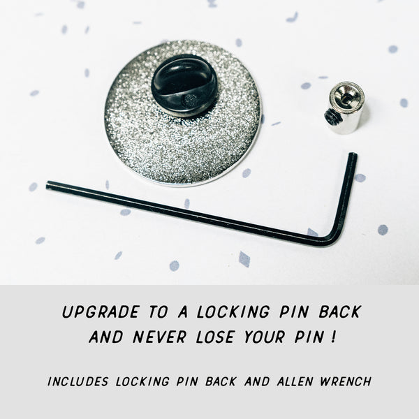 Be the Change enamel pin optional locking pin back