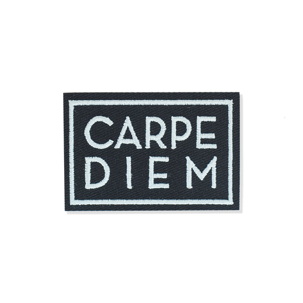 Carpe diem embroidered patch latin for seize the day 