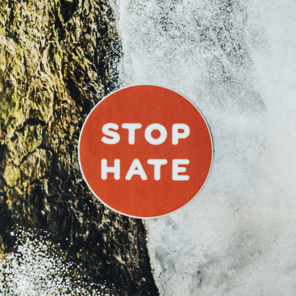 Stop Hate vinyl sticker decal for liberals