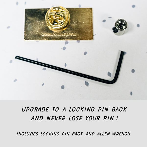 What a Long Strange Trip enamel pin optional locking pin back